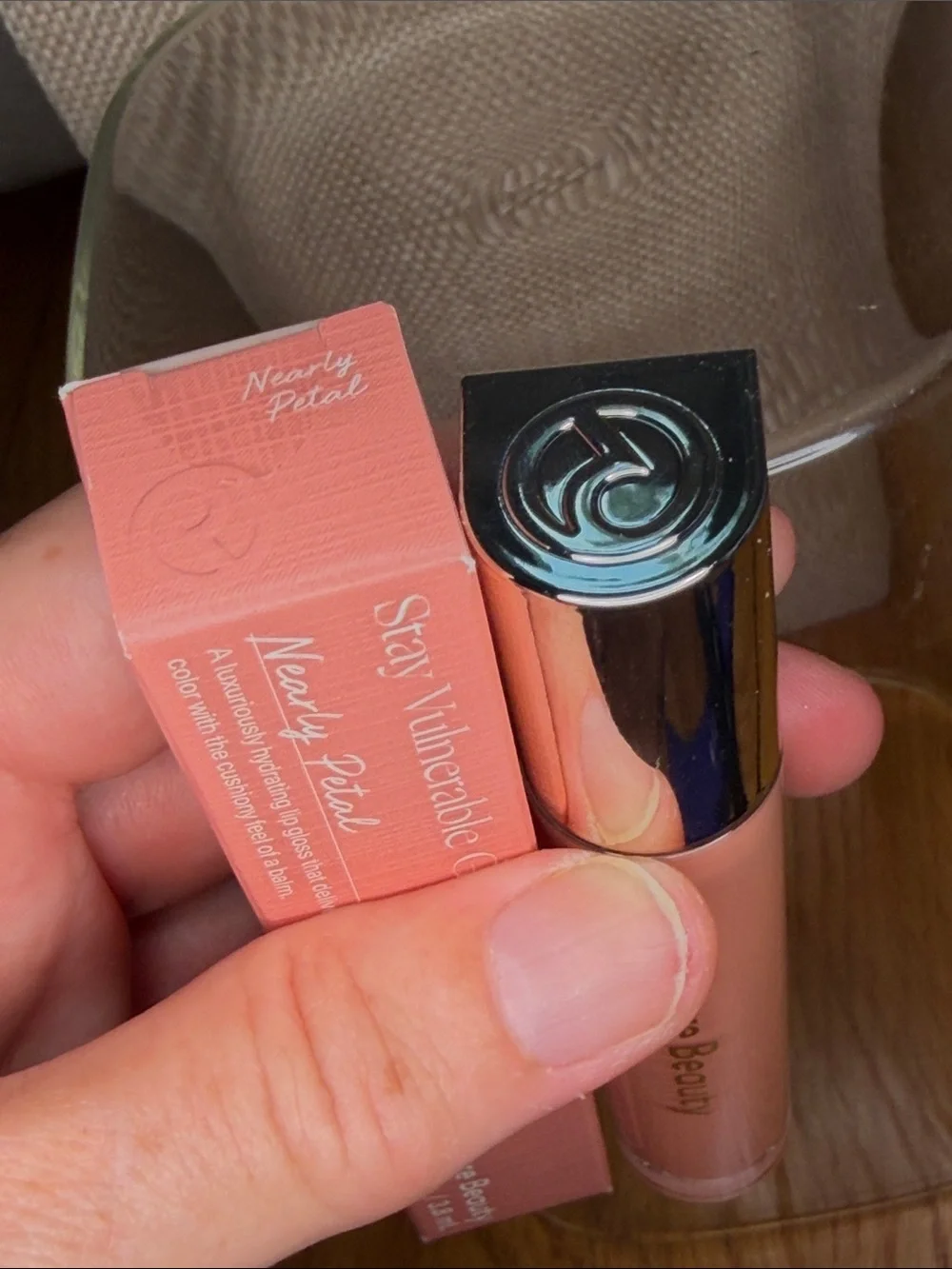 Rare Beauty Nearly Petal Glossy Lip Balm in Nearly Petal